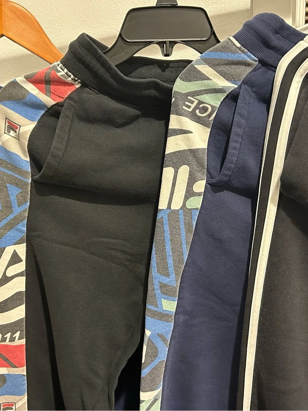 Nike,Fila,adidas Kids Joggers with White Side Stripes size 11-12+6 Nike shirt’s